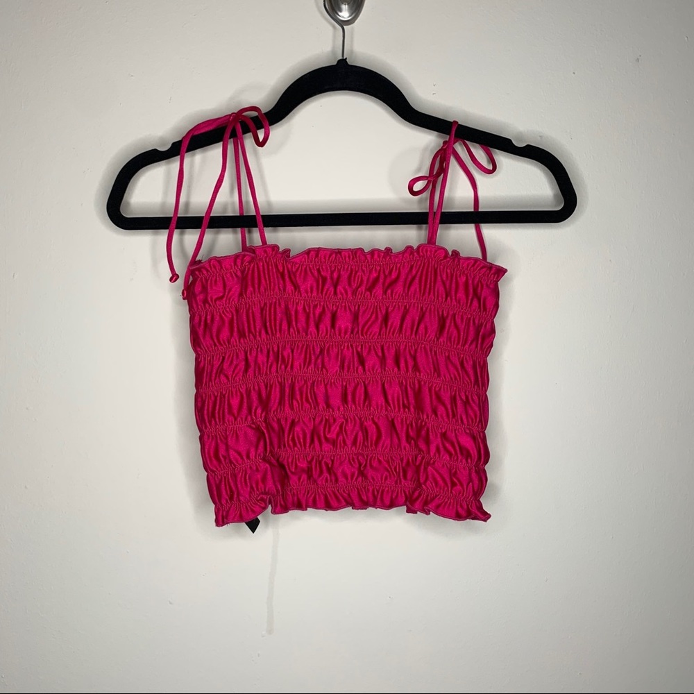 Urban Outfitters Rose cropped tank Small
